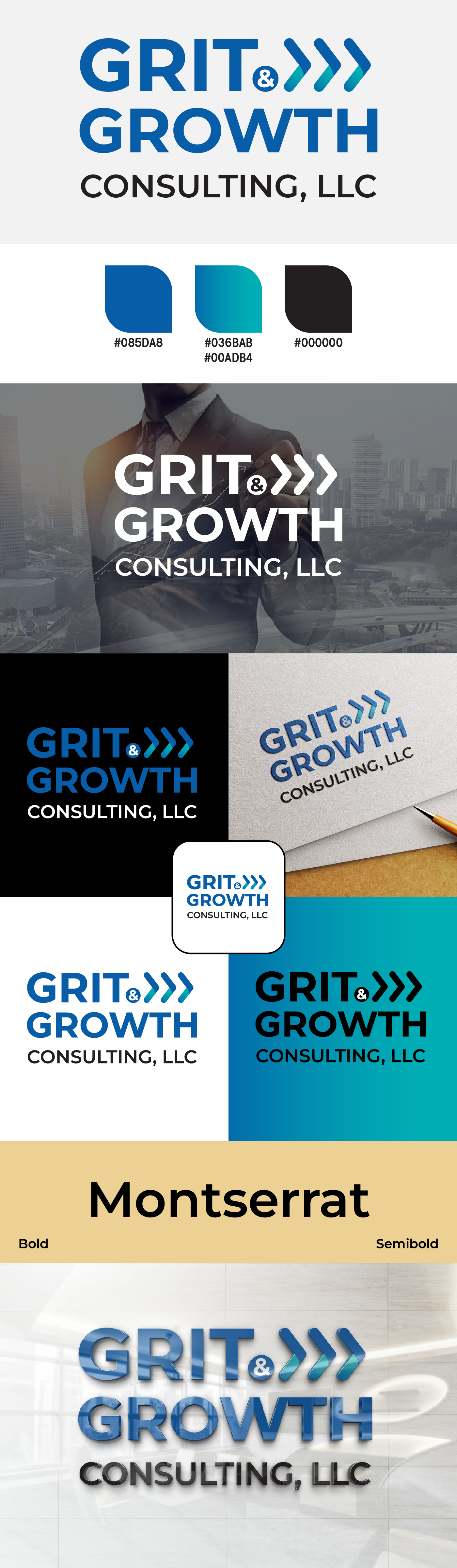 Logo Design by Deep Agheda for Grit & Growth Consulting, LLC | Design #32135107