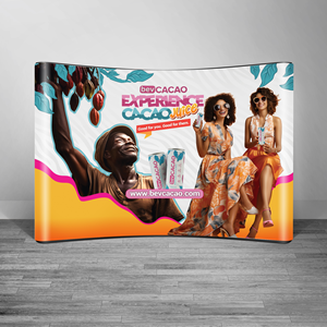 Exciting new healthy cacao juice beverage needs an expo display