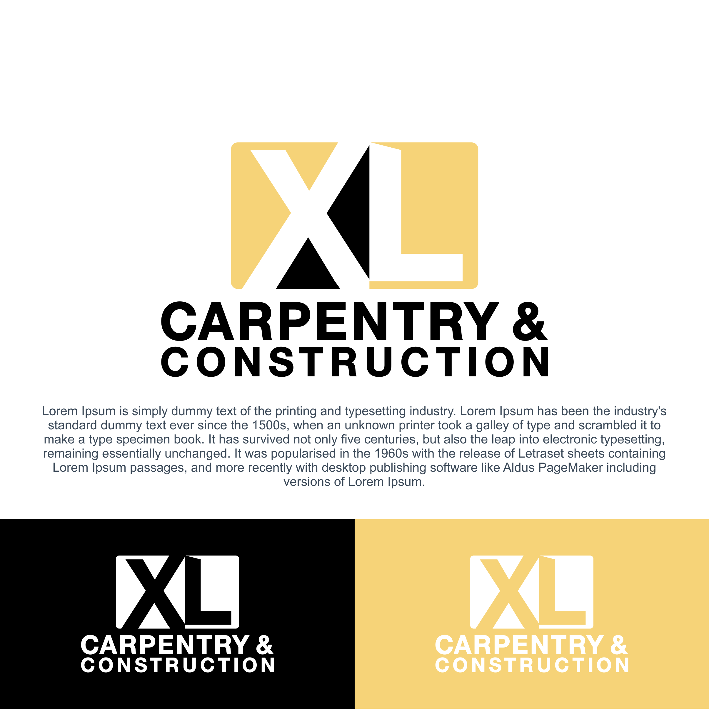 Logo Design by diego costa for XL Carpentry & Construction PTY LTD | Design #32113168