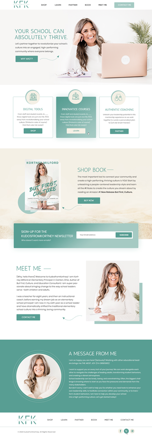 Web Design by Blue Sparrow for KudosfromKortney  | Design: #32131551