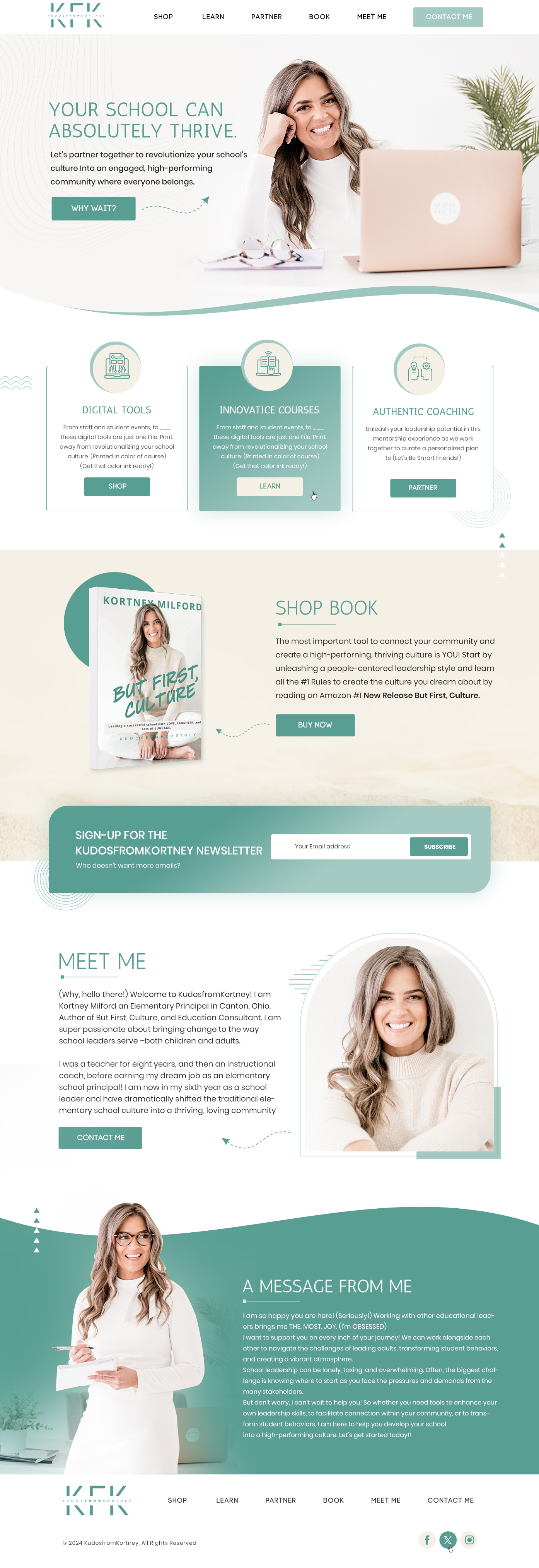 Web Design by Blue Sparrow for KudosfromKortney  | Design #32131552