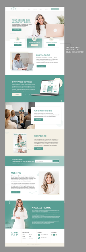 Web Design by Blue Sparrow for KudosfromKortney  | Design: #32131554