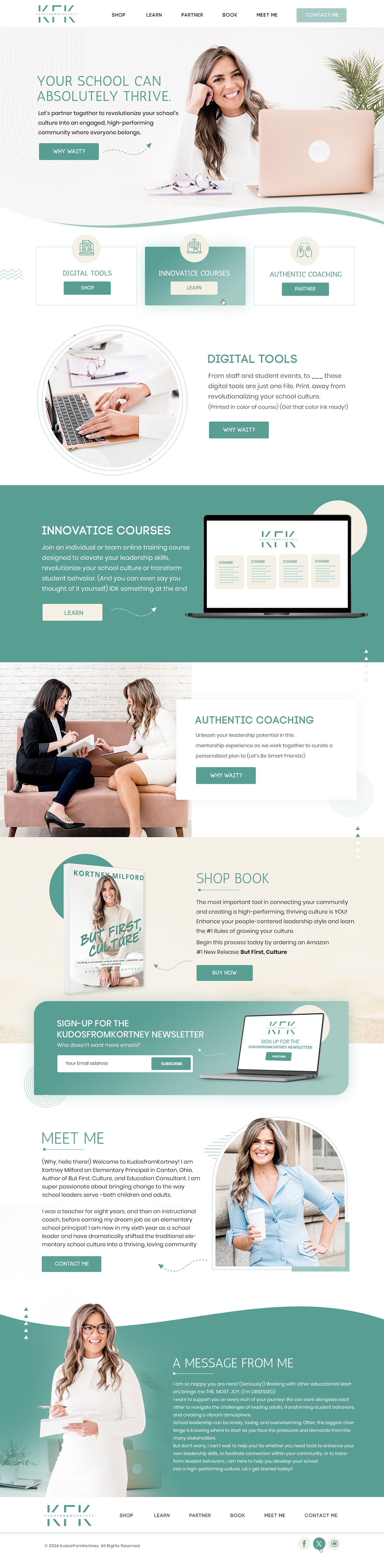 Web Design by Blue Sparrow for KudosfromKortney  | Design #32142304