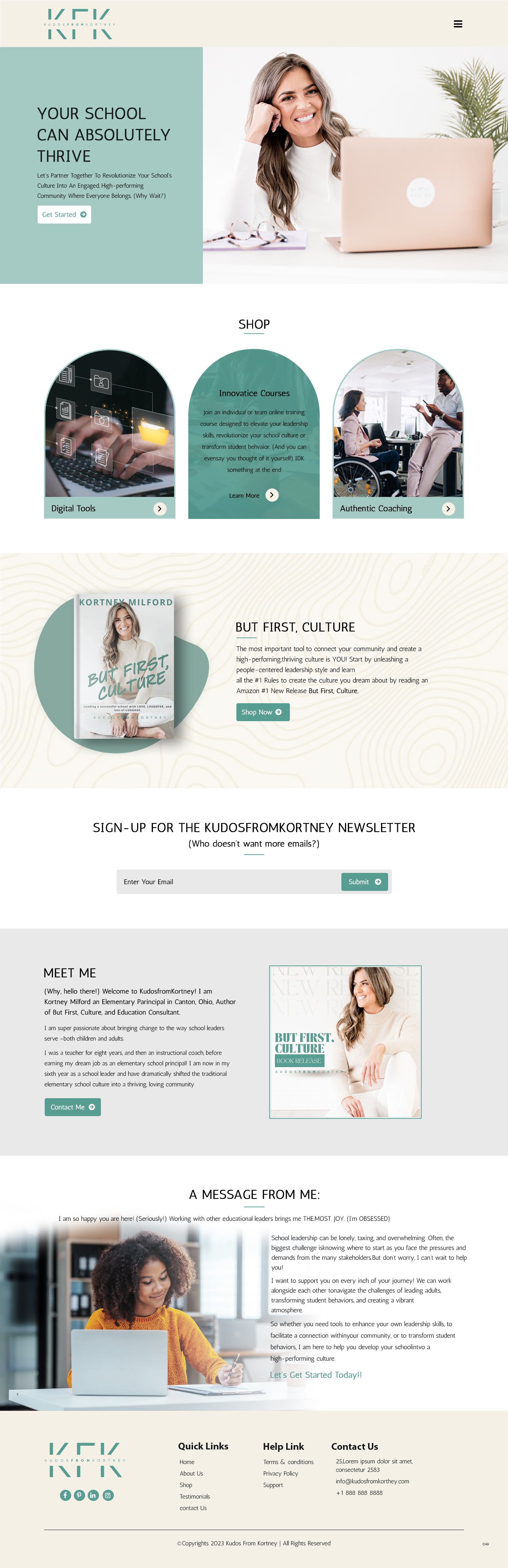 Web Design by pb for KudosfromKortney  | Design #32140579