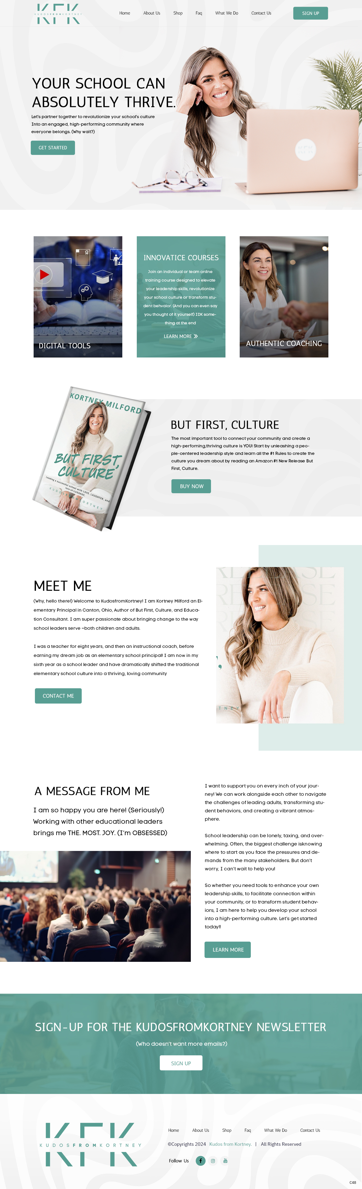 Web Design by pb for KudosfromKortney  | Design #32140581