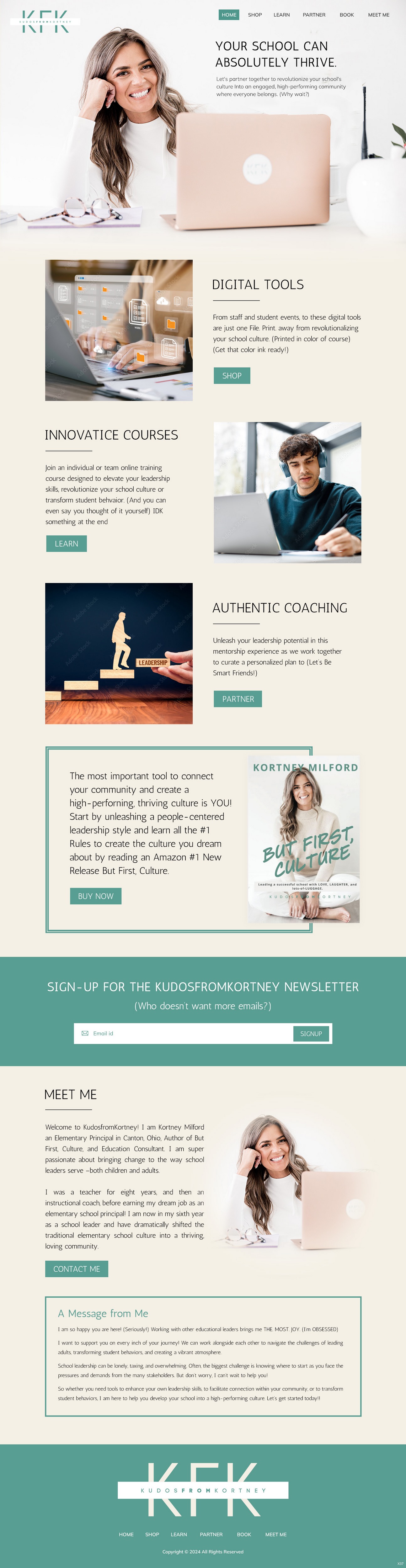 Web Design by pb for KudosfromKortney  | Design #32140588