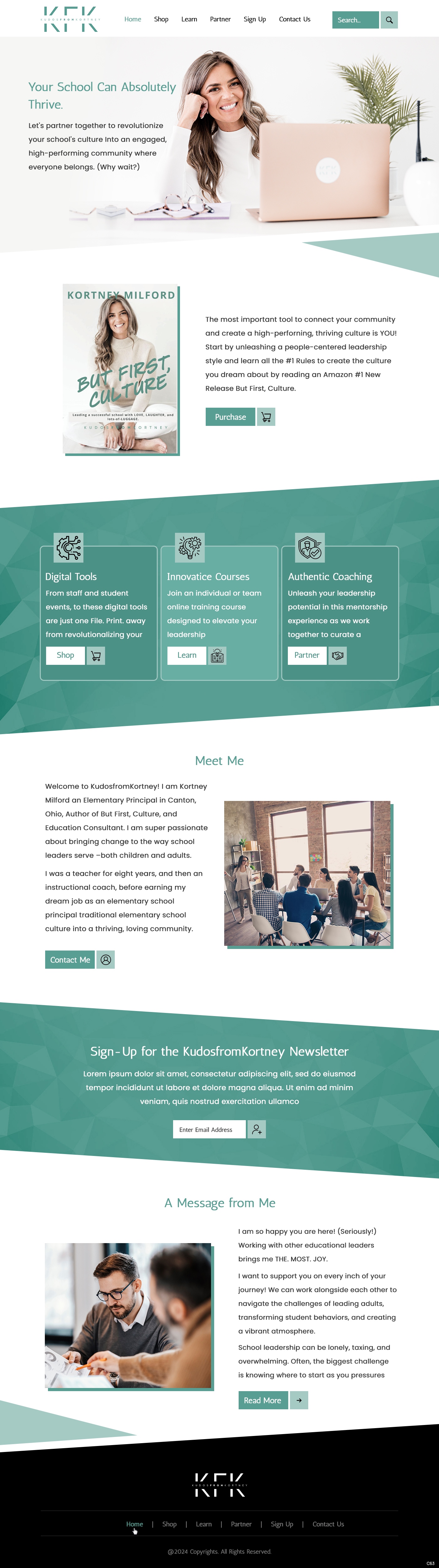 Web Design by pb for KudosfromKortney  | Design #32140589