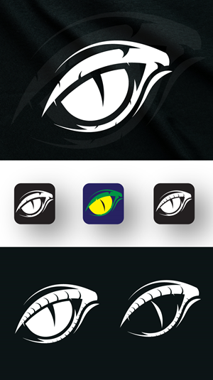 Crocodile Eye for App Icon (abstract, semi-flat)