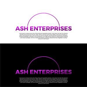 Logo Design by diego costa for Ash Enterprises | Design: #32137402