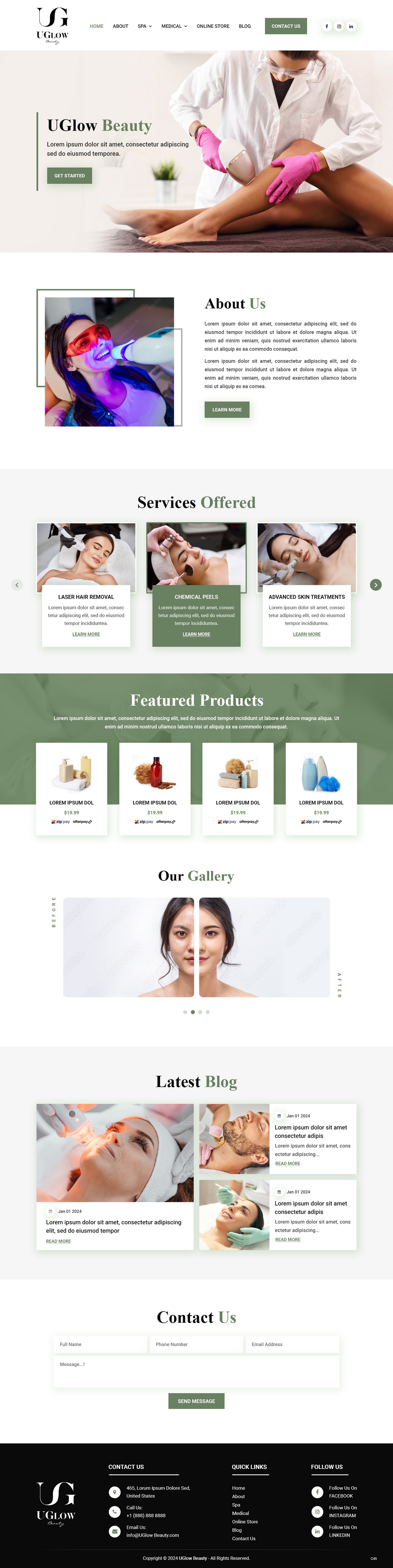Web-Design von pb für UGlow Beauty | Design #32151280