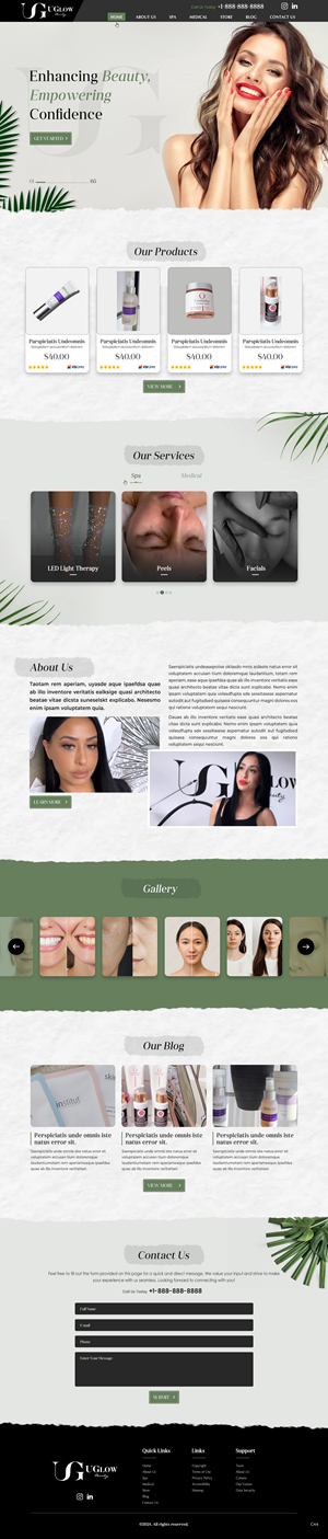 Diseño Web por pb para UGlow Beauty | Diseño: #32151282