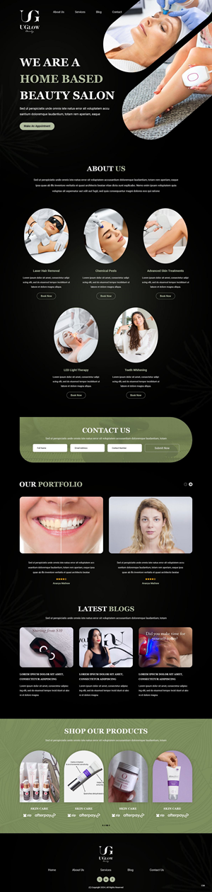 Diseño Web por pb para UGlow Beauty | Diseño: #32151284