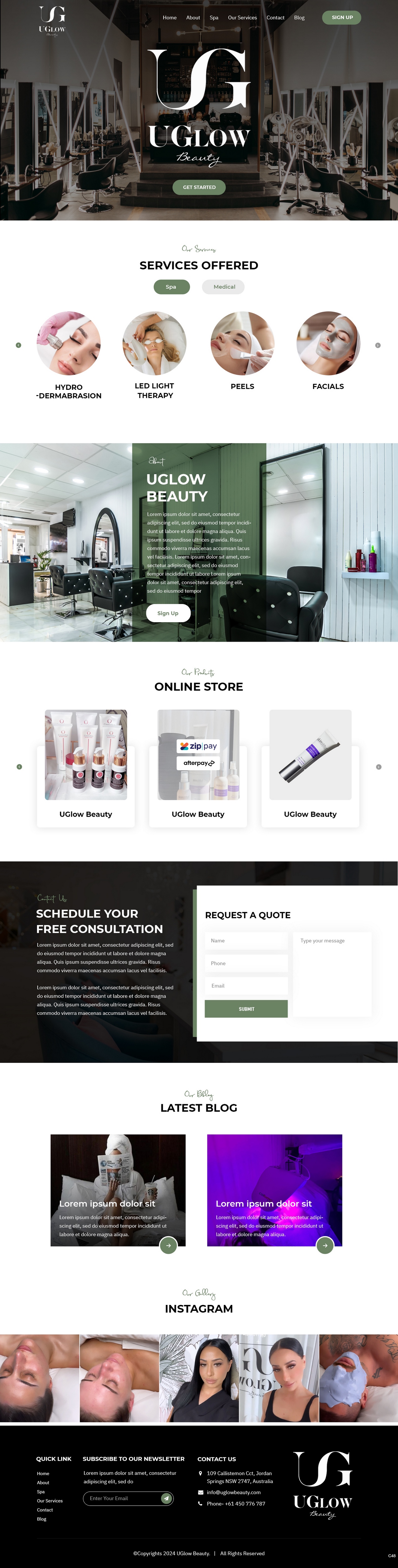 Web-Design von pb für UGlow Beauty | Design #32151288