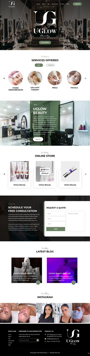 Diseño Web por pb para UGlow Beauty | Diseño: #32151288