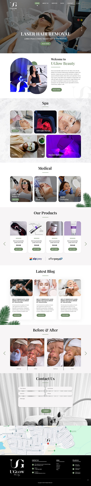 Diseño Web por pb para UGlow Beauty | Diseño: #32151291