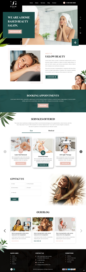 Diseño Web por pb para UGlow Beauty | Diseño: #32151292