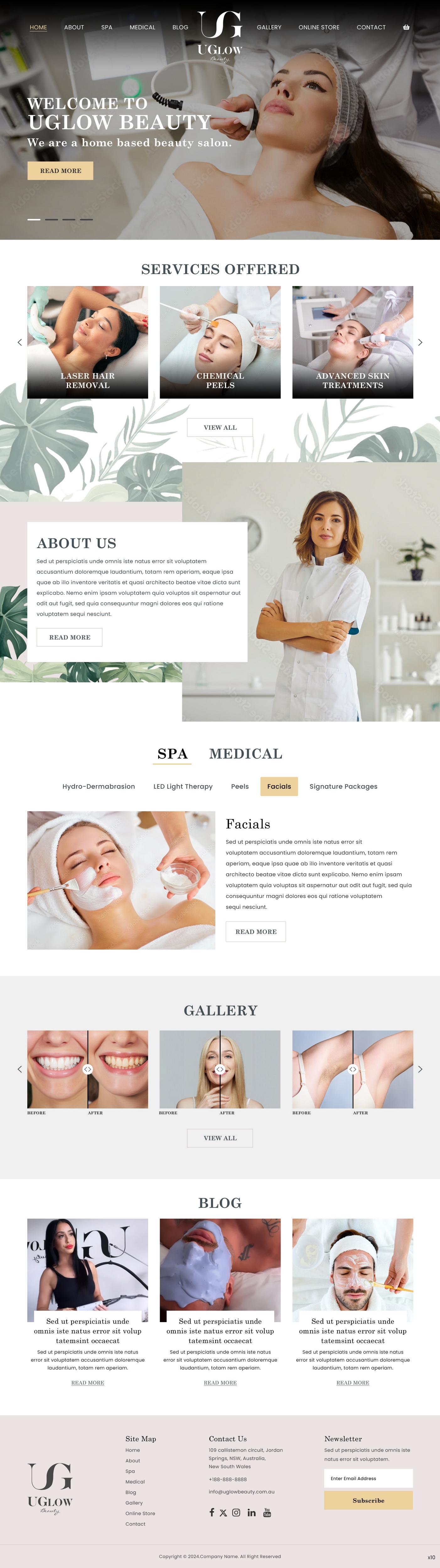 Diseño Web por pb para UGlow Beauty | Diseño #32151293