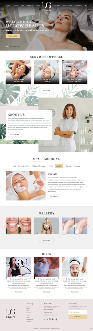 Diseño Web por pb para UGlow Beauty | Diseño: #32151293