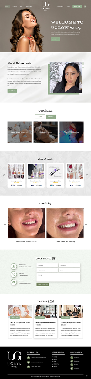 Diseño Web por pb para UGlow Beauty | Diseño: #32160044