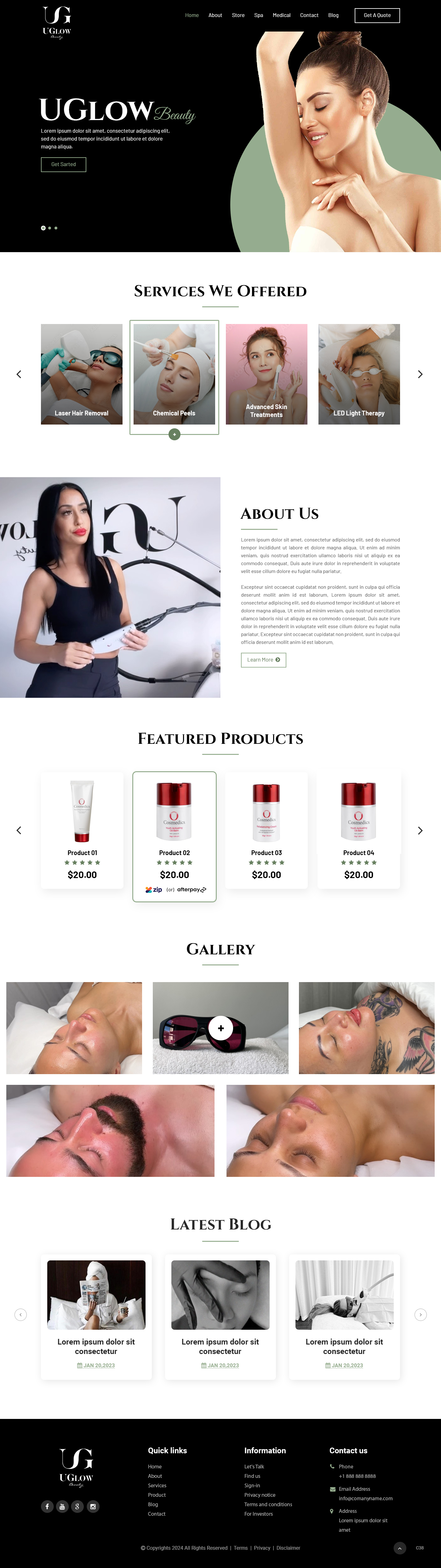 Web-Design von pb für UGlow Beauty | Design #32160045