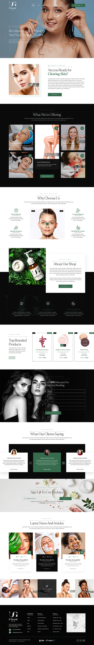Web Design par Soma.Debnath pour UGlow Beauty | Design : #32183004