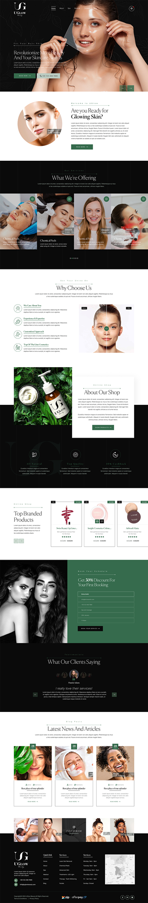 Web Design par Soma.Debnath pour UGlow Beauty | Design : #32185937