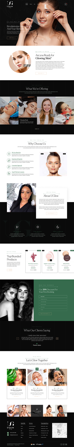 Web Design par Soma.Debnath pour UGlow Beauty | Design : #32212450