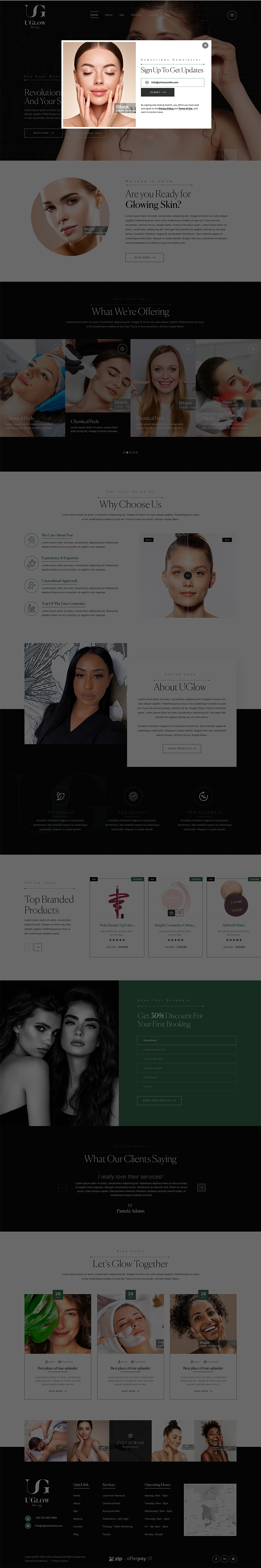 Web Design by Soma.Debnath for UGlow Beauty | Design #32212474