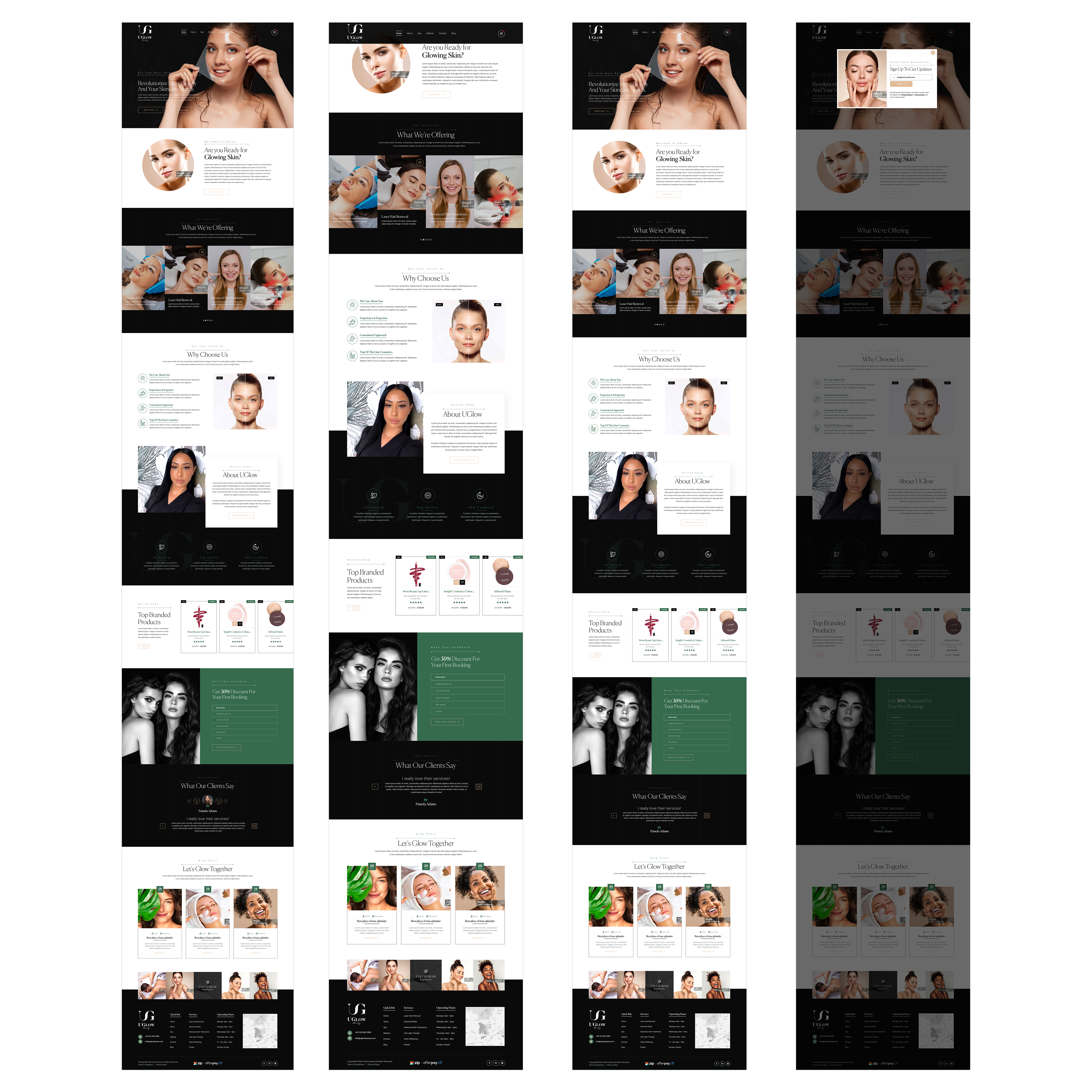 Web Design by Soma.Debnath for UGlow Beauty | Design #32215405