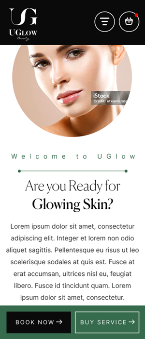 Web Design par Soma.Debnath pour UGlow Beauty | Design : #32265172