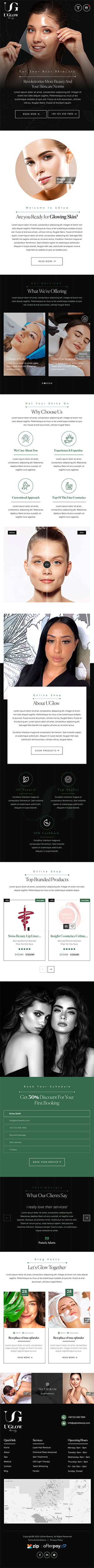 Web Design par Soma.Debnath pour UGlow Beauty | Design : #32316610