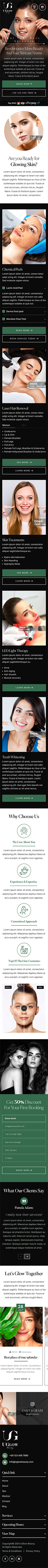 Web Design by Soma.Debnath for UGlow Beauty | Design #32319374