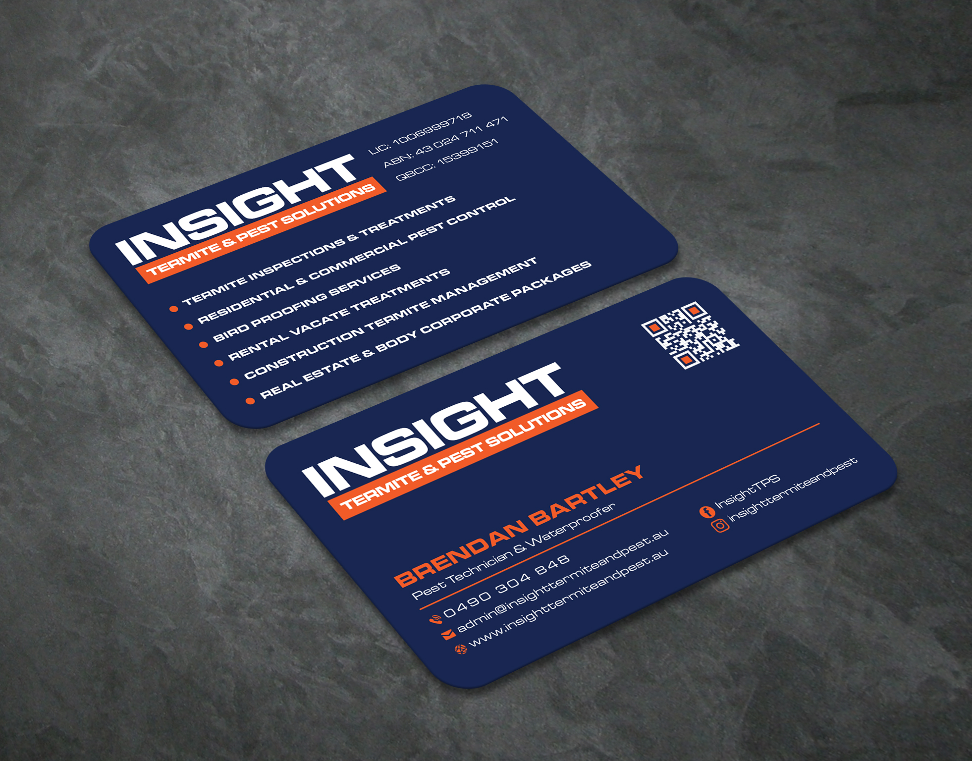 Diseño de Tarjeta de Presentación por Creative Moon Design para Insight Termite & Pest Solutions | Diseño #32143429