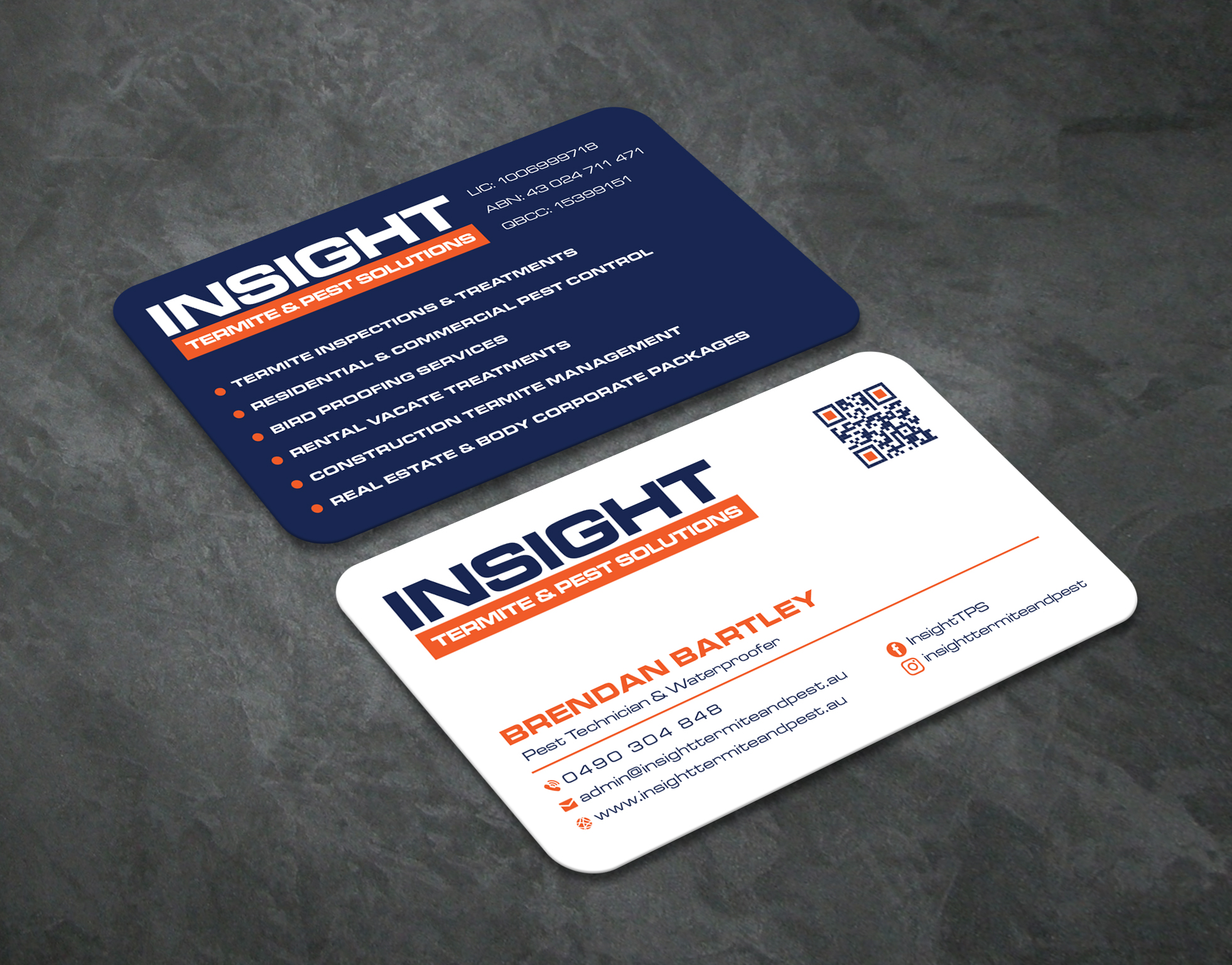 Diseño de Tarjeta de Presentación por Creative Moon Design para Insight Termite & Pest Solutions | Diseño #32143430