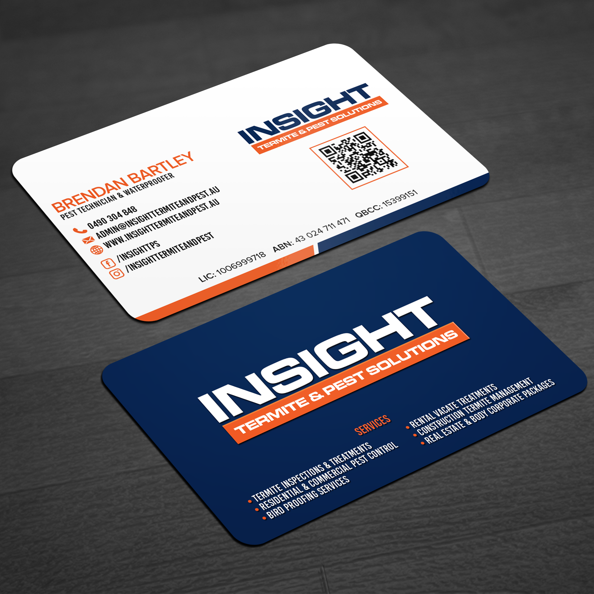 Diseño de Tarjeta de Presentación por WellDesign para Insight Termite & Pest Solutions | Diseño #32141524