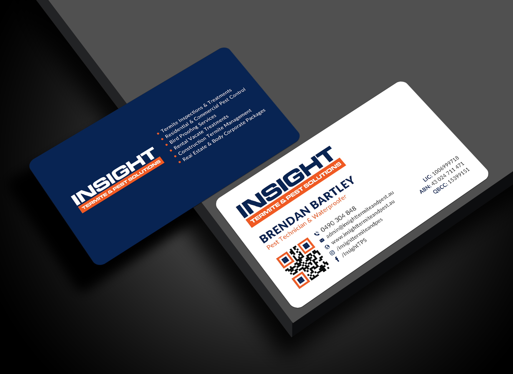 Business Card Design by Sun Moon Graphic Designer for Insight Termite & Pest Solutions | Design #32140988
