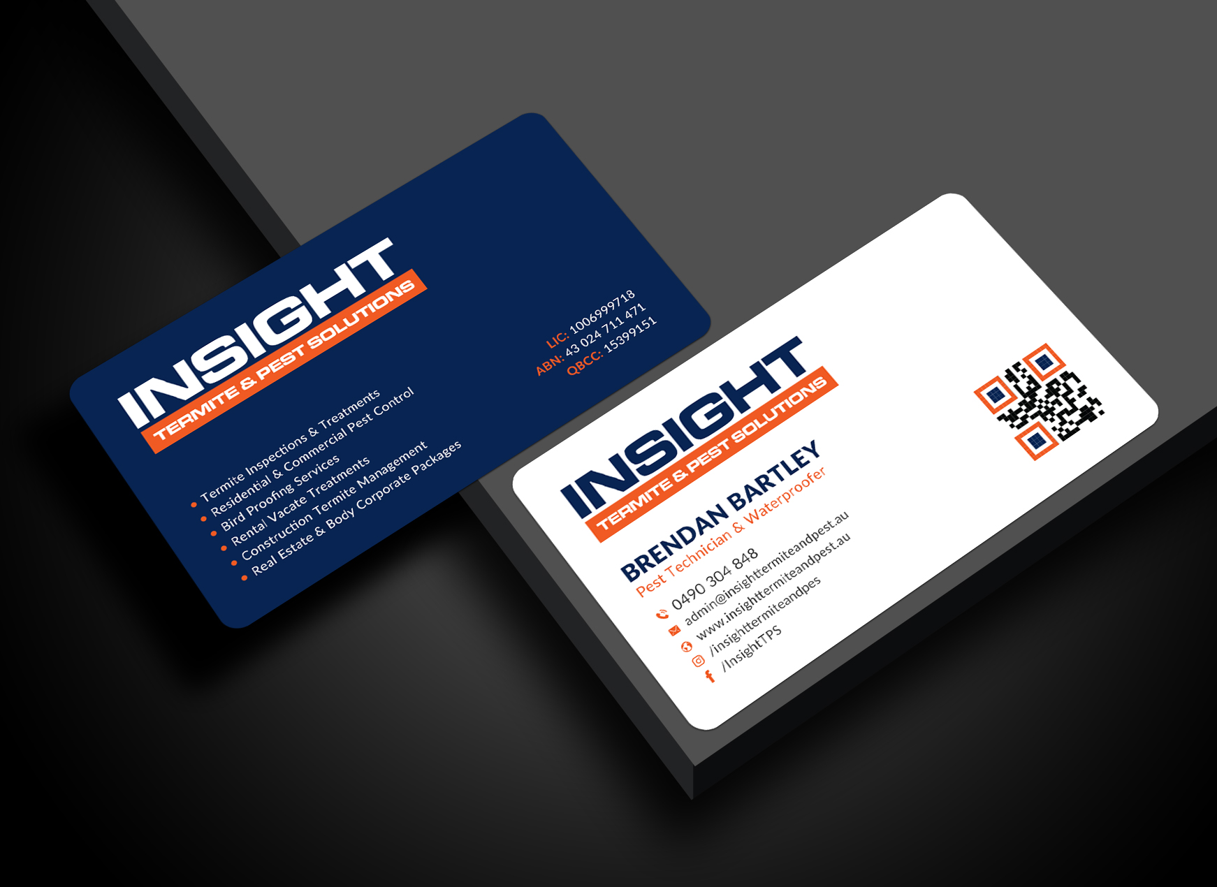Visitenkarten-Design von Sun Moon Graphic Designer für Insight Termite & Pest Solutions | Design #32140991