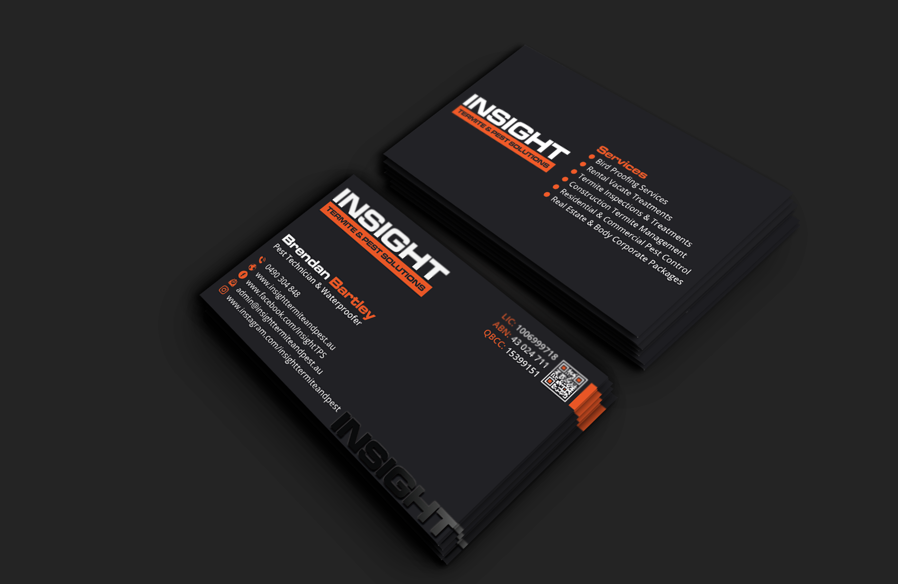 Diseño de Tarjeta de Presentación por DesignerShahadat para Insight Termite & Pest Solutions | Diseño #32146226