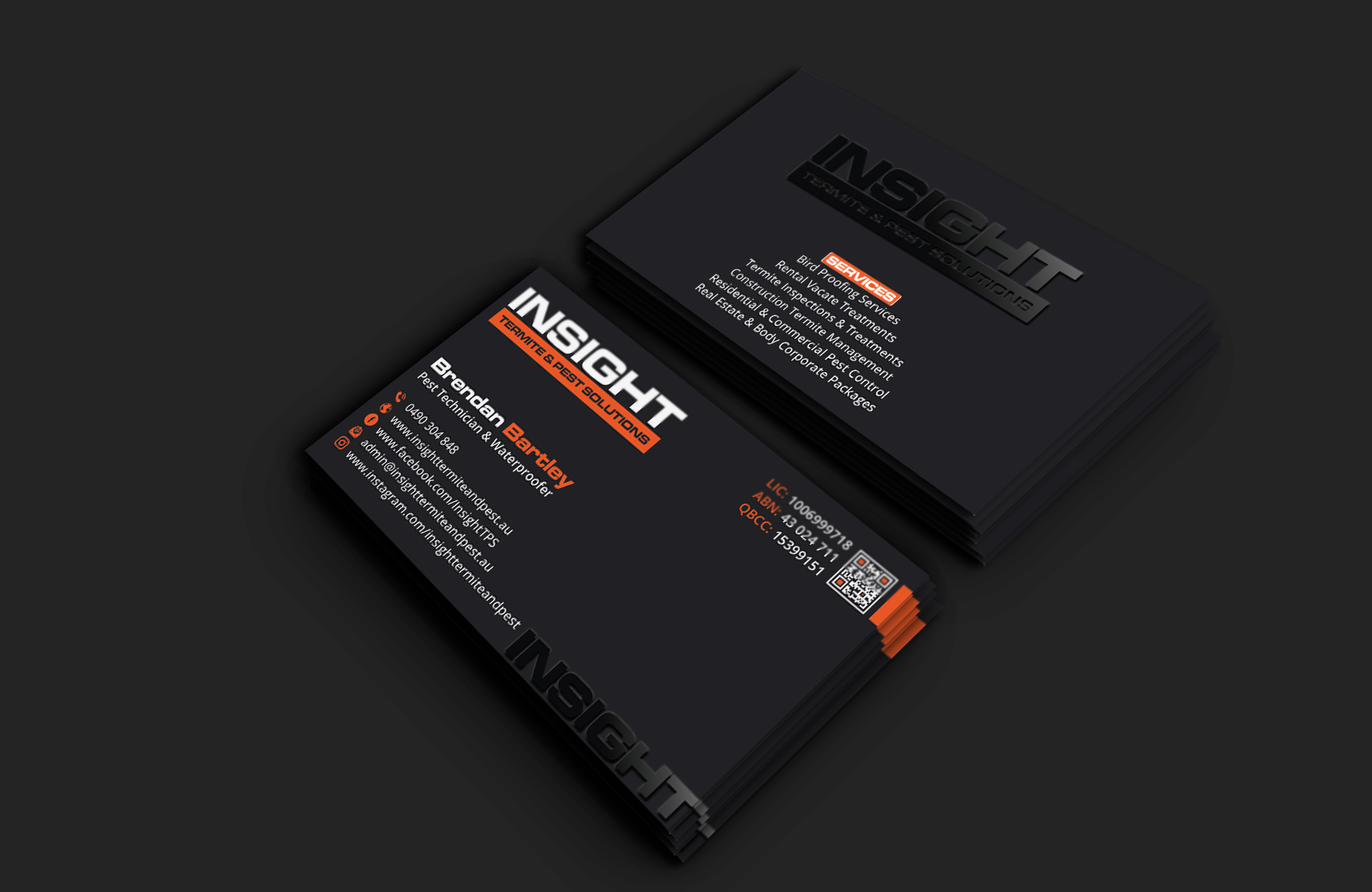 Business Card Design by DesignerShahadat for Insight Termite & Pest Solutions | Design #32146232