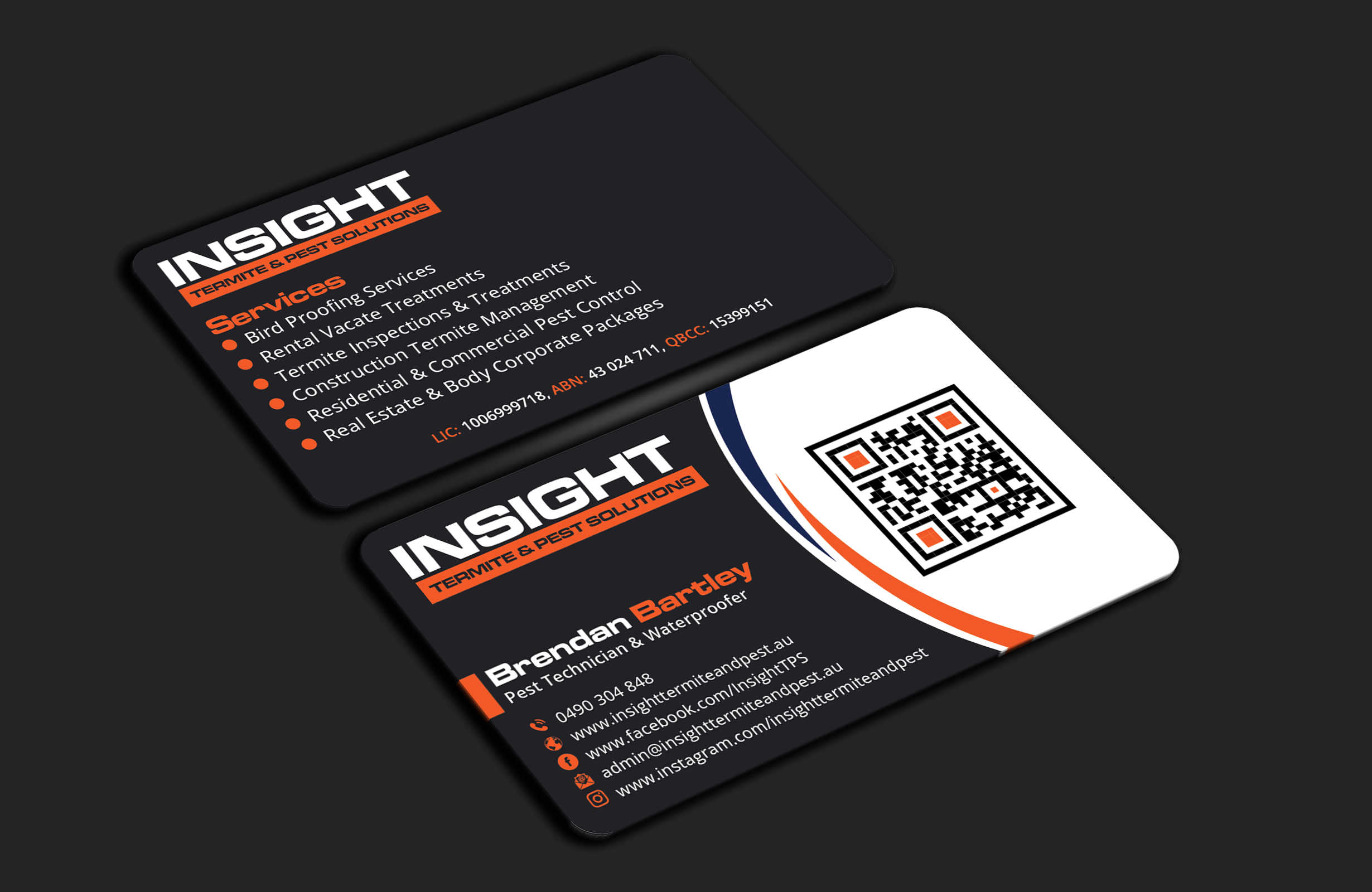 Business Card Design by DesignerShahadat for Insight Termite & Pest Solutions | Design #32147700