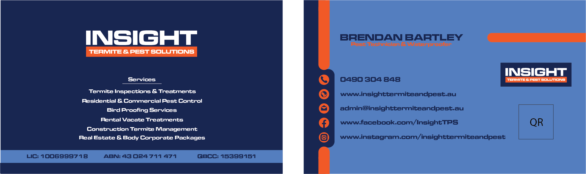 Design de Carte de Visite par KOMAL 56 pour Insight Termite & Pest Solutions | Design #32154269