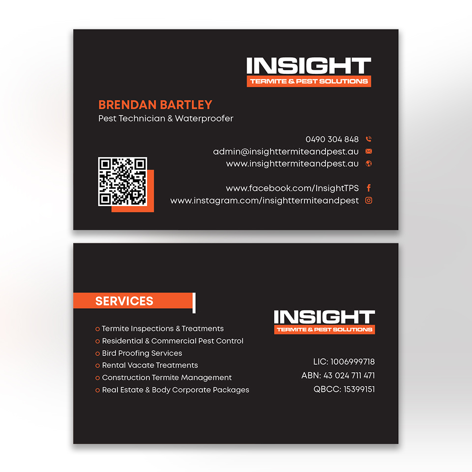 Business Card Design by YourLogoMaster for Insight Termite & Pest Solutions | Design #32151539