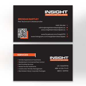Business Card Design by YourLogoMaster for Insight Termite & Pest Solutions | Design: #32151539