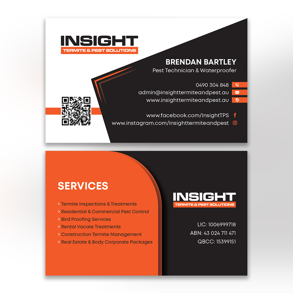 Business Card Design by YourLogoMaster for Insight Termite & Pest Solutions | Design #32151540