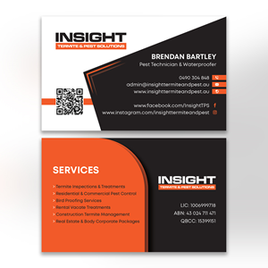 Business Card Design by YourLogoMaster for Insight Termite & Pest Solutions | Design: #32151540