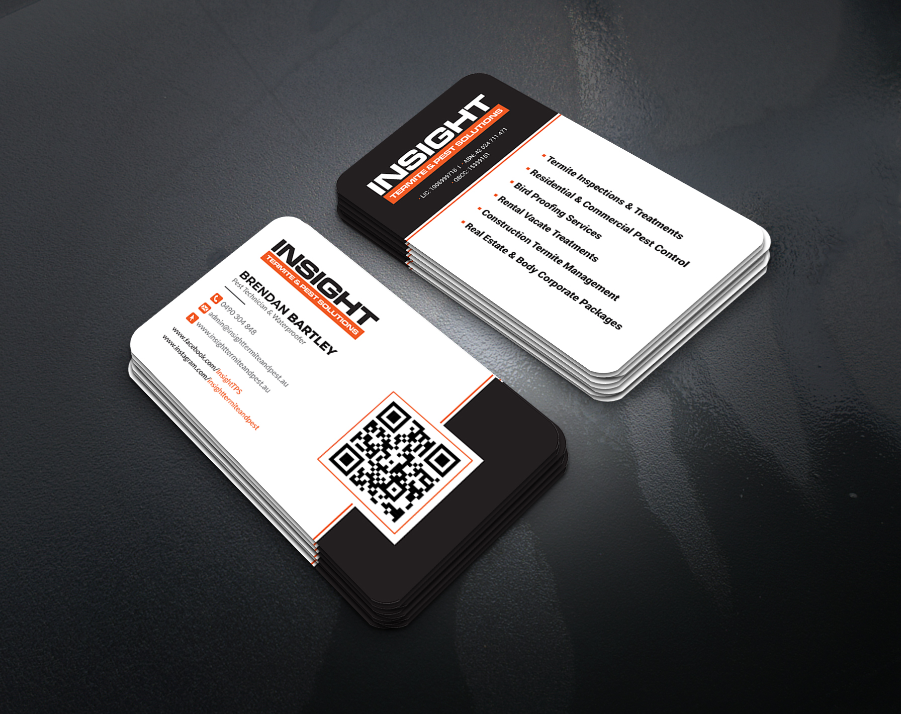 Diseño de Tarjeta de Presentación por artbitin para Insight Termite & Pest Solutions | Diseño #32146457
