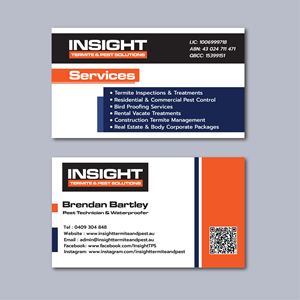 Business Card Design by Sirirat for Insight Termite & Pest Solutions | Design: #32163238