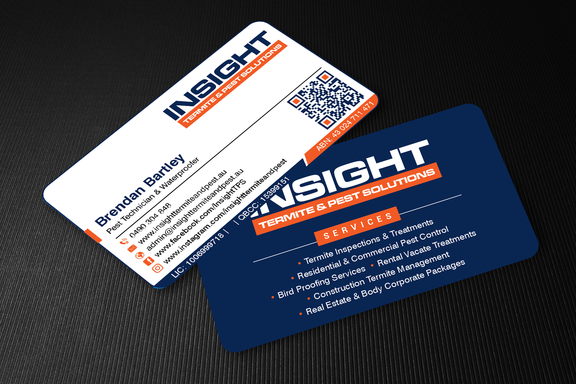 Diseño de Tarjeta de Presentación por spks para Insight Termite & Pest Solutions | Diseño #32145897