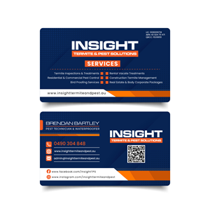 Business Card Design by Art Boy14 for Insight Termite & Pest Solutions | Design: #32142423