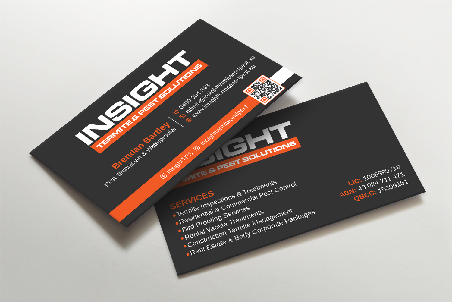 Diseño de Tarjeta de Presentación por LAXMI DESIGNHUB para Insight Termite & Pest Solutions | Diseño #32141090